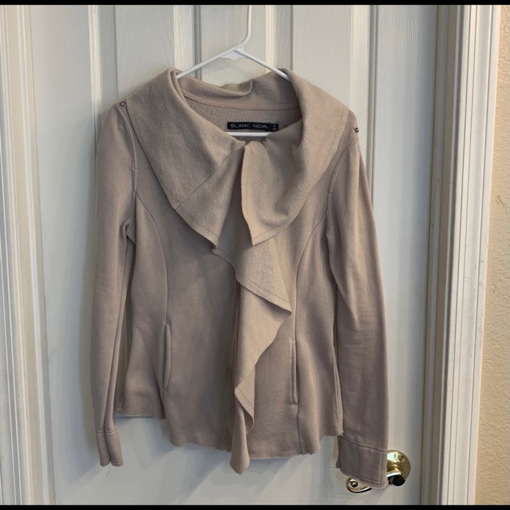 Blush Blanc Noir Asymmetrical Zip Jacket